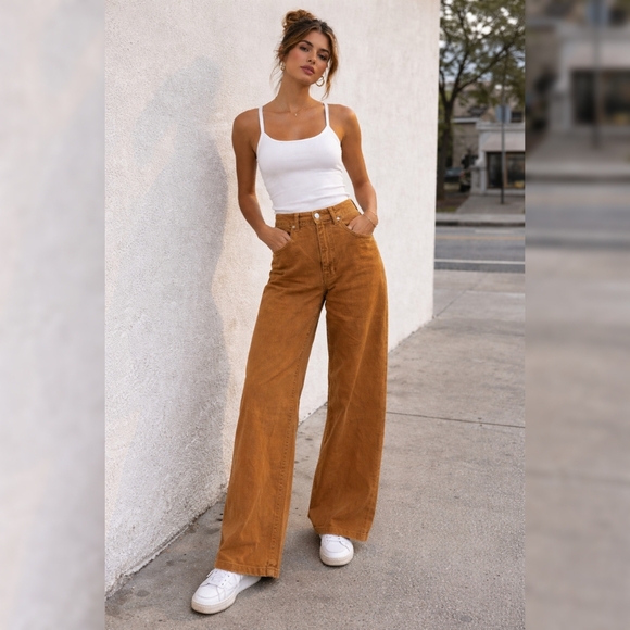 We The Free Pants - We The Free Tan Stovepipe Pants